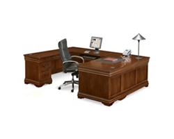 Pont Lafayette U-Desk with Left Return - 72"W x 110"D