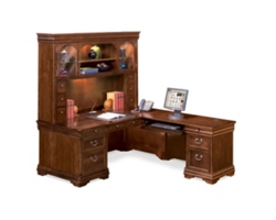 Pont Lafayette L-Shaped Desk with Right Return and Hutch
