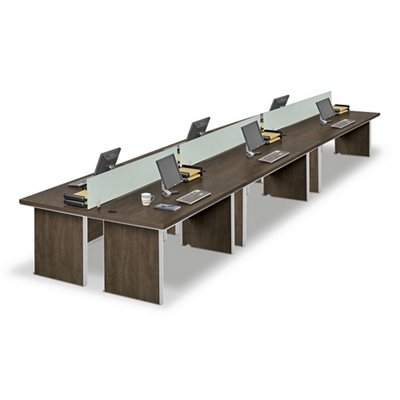 Metropolitan Six Desk Workstation Set