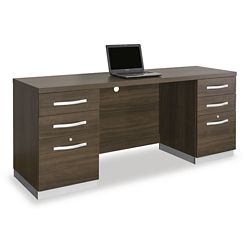Metropolitan Adjustable Height L-Shaped Desk with Left Return by NBF  Signature Series