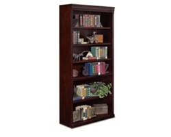 Six Shelf Transitional Bookcase - 72"H