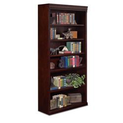 Six Shelf Transitional Bookcase - 72"H
