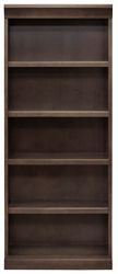 Statesman Five Shelf Bookcase with adjustable shelves - 72"H x 30"W