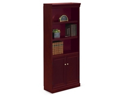 Cumberland Five Shelf Storage Bookcase with Doors - 72"H