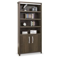 Metropolitan Six Shelf Bookcase with Storage Cabinet - 78"H