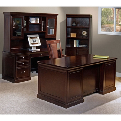 Fulton Four Piece Office Suite with Bookcase Storage
