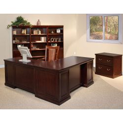 Espresso L-Desk with Right Return Office Group