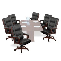 Stamford Faux Leather Conference Chairs - Set of 6