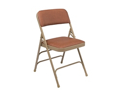 Premium Vinyl Upholstered Triple Brace Double Hinge Folding Chair