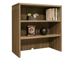 Wood Grain Two Shelf Bookcase Hutch - 35.5"W