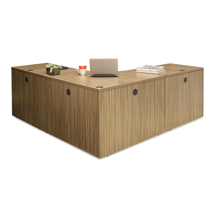 Wood Grain Corner Desk - 77.5