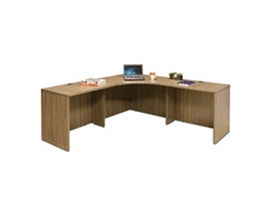 Wood Grain Corner Desk - 77.5"W