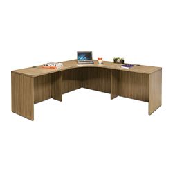 Wood Grain Corner Desk - 77.5"W