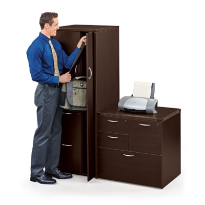 Wood Grain Personal Storage Cabinet