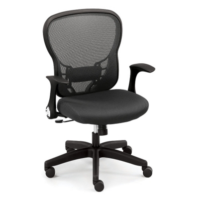 Linear Mesh Office Chair with Memory Foam by NBF Signature Series