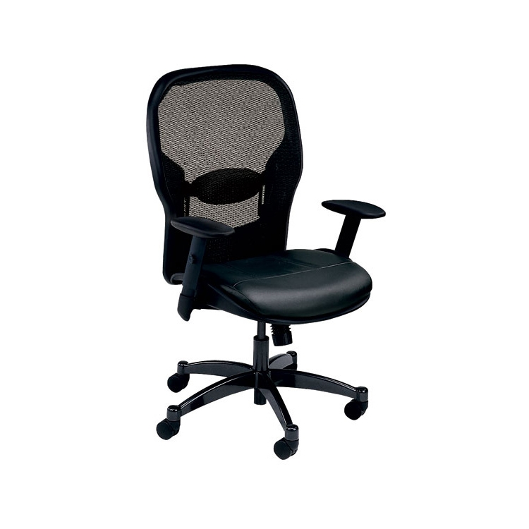 Space Bonded Leather Seat Mesh Back Task Chair