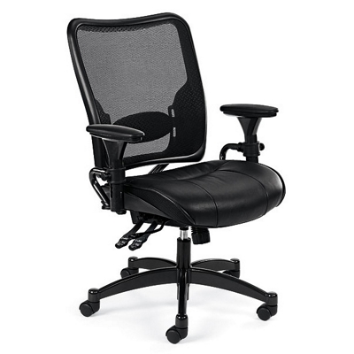 Let at ske aspekt sokker Ergonomic Chair with Leather Seat and Mesh Back by Office Star | NBF.com