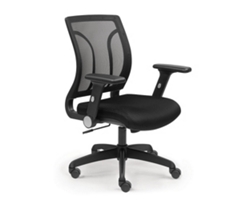 Essential Mesh Back Chair with Flip Arms and Memory Foam Seat