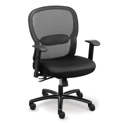 Linear Mesh Office Chair with Memory Foam by NBF Signature Series