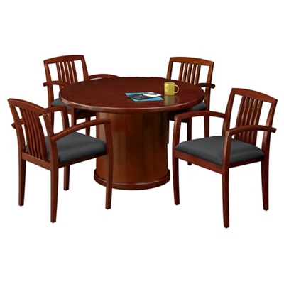 48" Round Conference Table with 4 Side Chairs