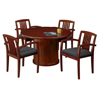 48 Round Conference Table With 4 Side Chairs By Office Star Nbf Com