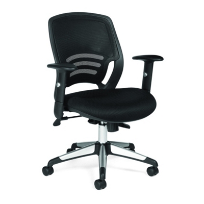 Linear Mesh Office Chair with Memory Foam by NBF Signature Series