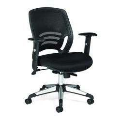 Contemporary Mid Back Mesh Back Synchro-Tilt Chair