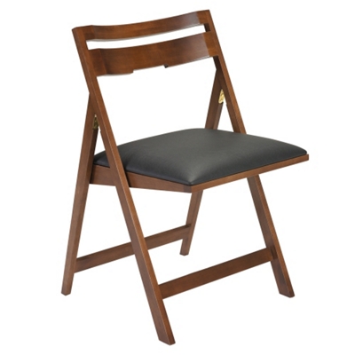 Scoop Folding Chair With Faux Leather Seat By Peter Pepper Nbf Com