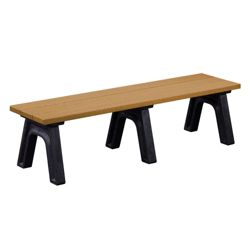 Recycled Plastic Traditional Outdoor Flat Bench 6'