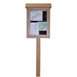 Double Sided Single Post Outdoor Message Center