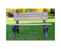 4' Veterans Memorial Bench