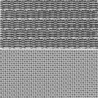 Silver Mesh/Gray Fabric