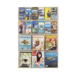 Clear Plastic 18 Pocket Magazine and Pamphlet Rack