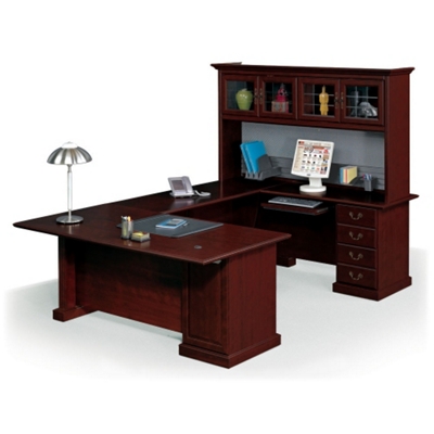 Executive U Desk With Hutch By Sauder Office Furniture Nbf Com