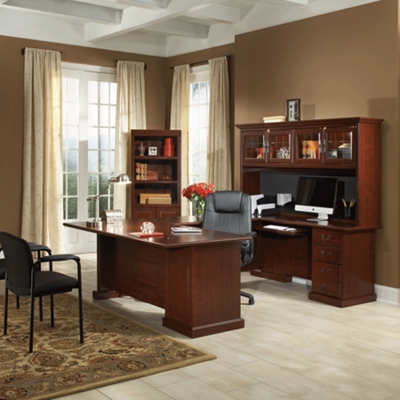 Heritage Hill U Desk And Bookcase Set By Sauder Office Furniture