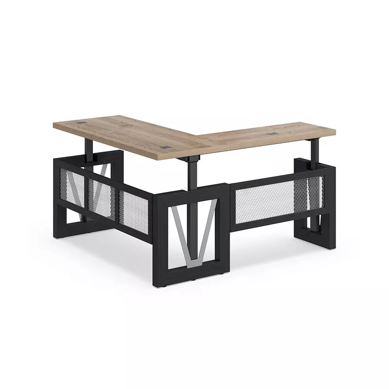 L-shape standing desks.
