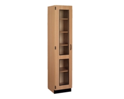 Left Hinged Glass Doored Storage Cabinet with Lock