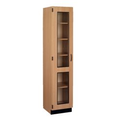 Left Hinged Glass Doored Storage Cabinet with Lock