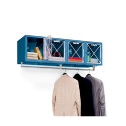 Four Person Wall Mount Locker with Clear Doors