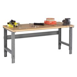 Adjustable Height Compressed Wood Top Work Bench - 60" x 36"