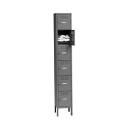 6 Tier Box Lockers 1 Wide With Legs
