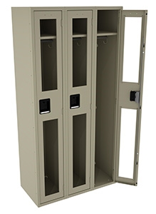 Single Tier Locker with C-Thru Door 3 Wide