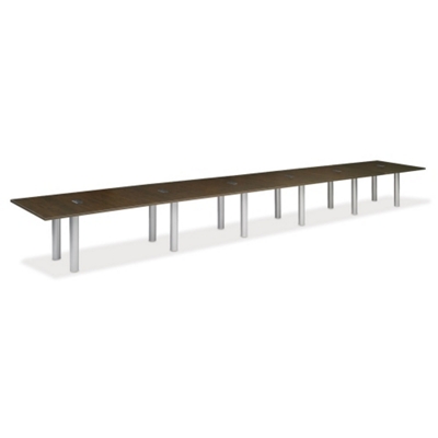 24' W Conference Table with Data Ports