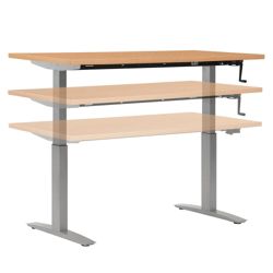 Adjustable Height Table with Hand Crank - 60" x 24"