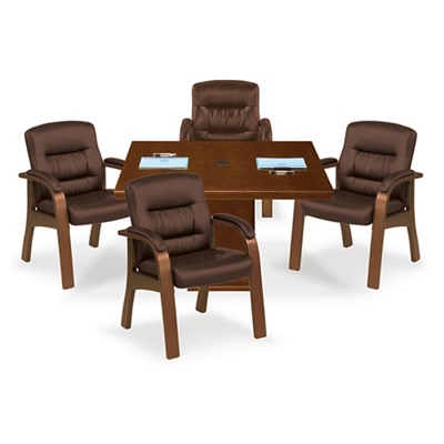 Stamford Wood Frame Guest Chair - Set of Four