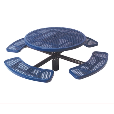 46" Round In-Ground Mount Outdoor Table