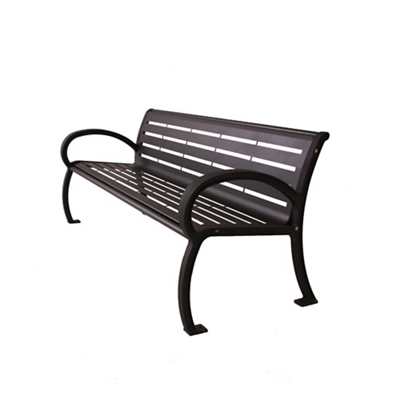 Steel Bench with Armrests - 8 ft