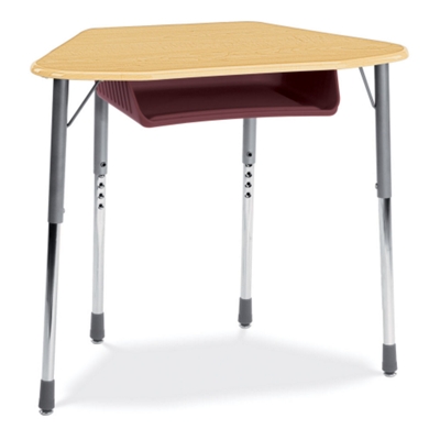 Adjustable Height Trapezoid Desk