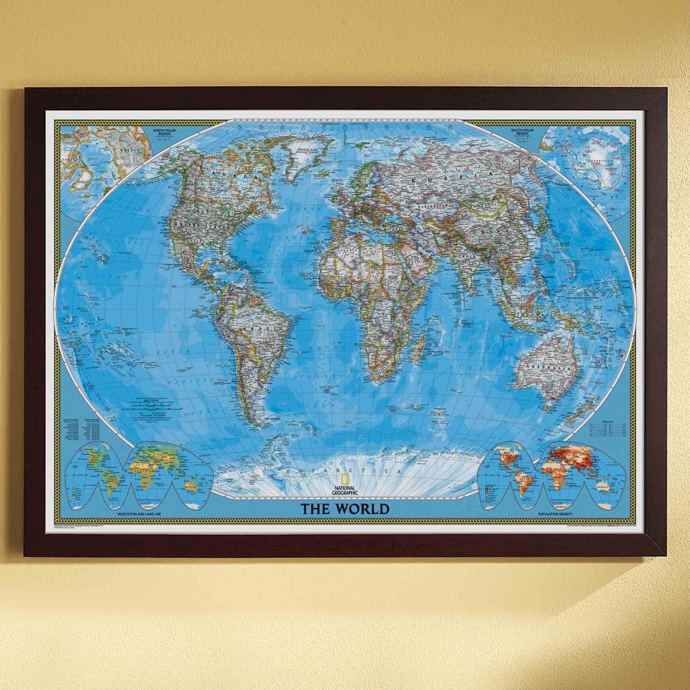 Framed World Maps