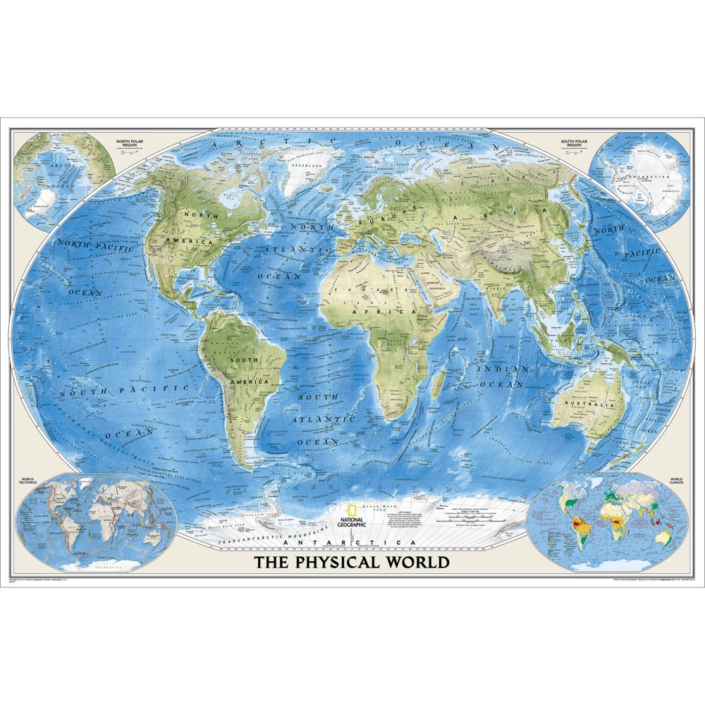 Physical Map Of The World